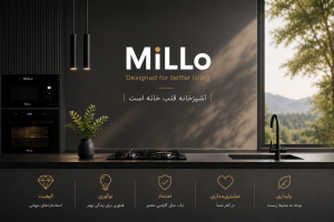 آشپزخانه مدرن با محصولات توکار MiLLo؛ نماد کیفیت، نوآوری و طراحی هوشمند