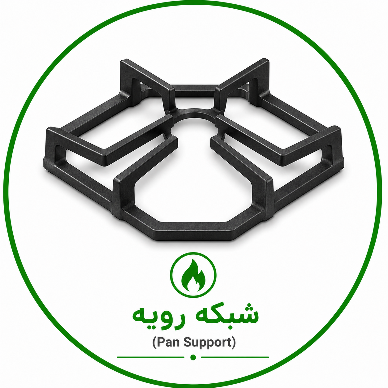 آیکون شبکه رویه (Pan Support) اجاق گاز MiLLo
