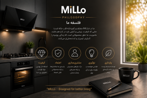 فلسفه برند MiLLo با تمرکز بر کیفیت، نوآوری، اعتماد و طراحی هوشمند برای آشپزخانه مدرن
