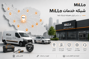 شبکه خدمات MiLLo با پوشش سراسری، تکنسینهای مجاز و مراکز خدمات پس از فروش در سراسر ایران